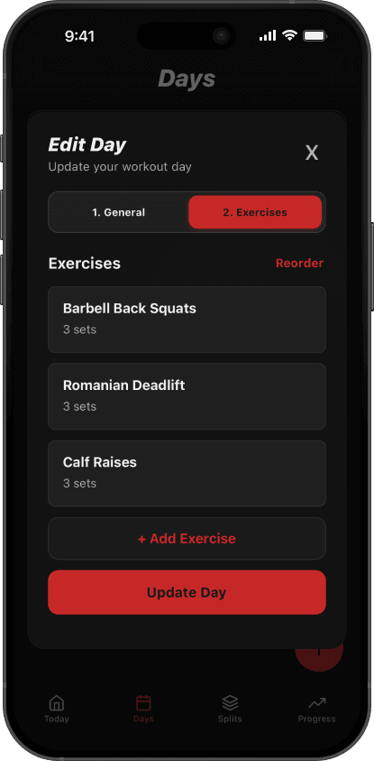 SimpleSplit exercises screenshot
