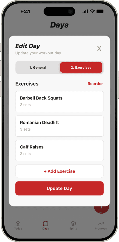 SimpleSplit exercises screenshot