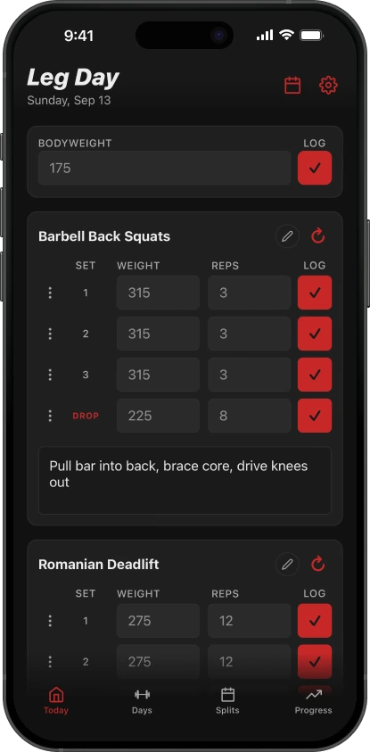 SimpleSplit Today Tab Screenshot