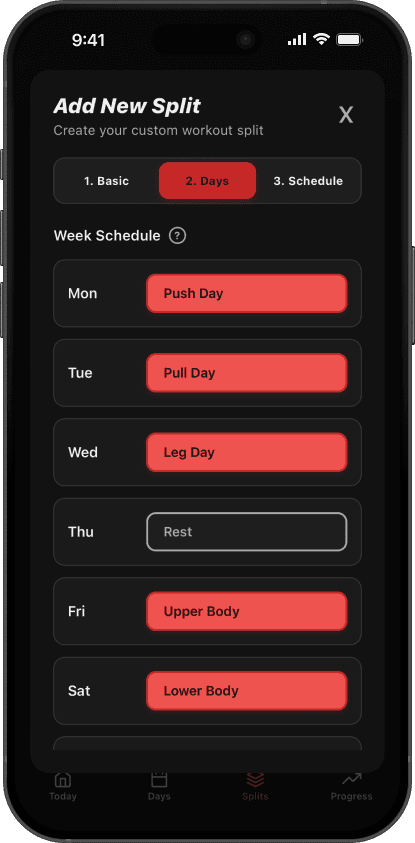 SimpleSplit weekly split screenshot