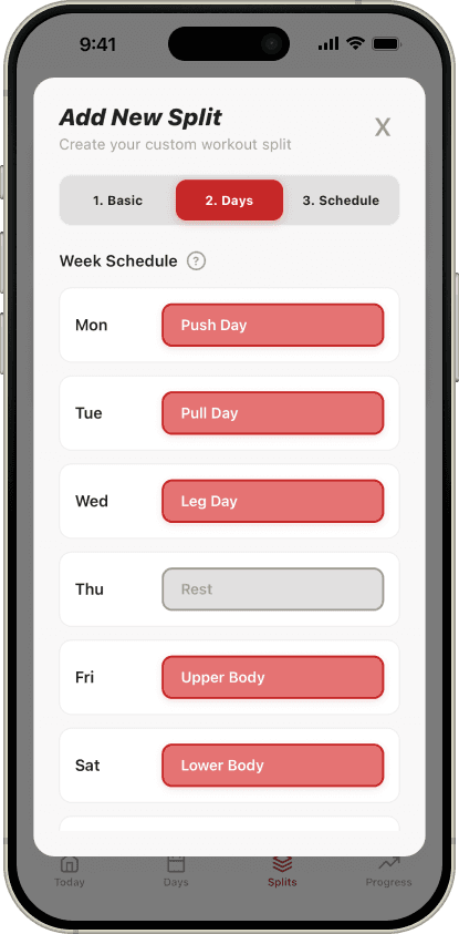 SimpleSplit weekly split screenshot