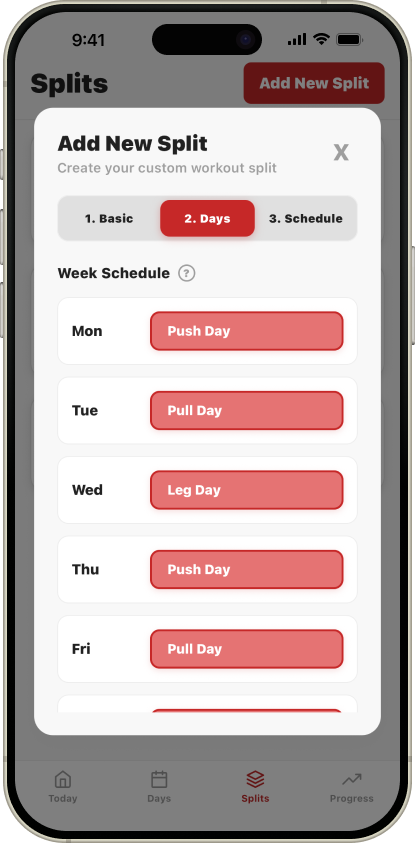 SimpleSplit weekly split screenshot